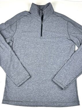 Men's Lululemon Soft Jersey Half Zip Pullover Shirt Jacket Size Medium Gray